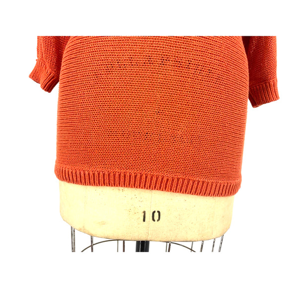Banana Republic Burnt Orange Linen Lightweight Knit Sweater S - Picture 6 of 7